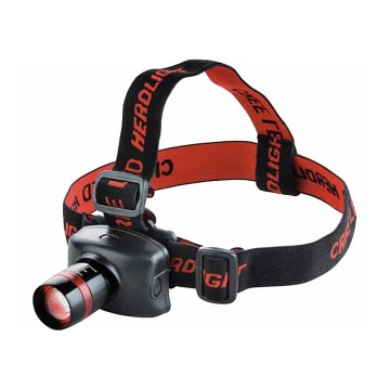 Extol - LED čelna lampa LED/3W/3xAAA crna/crvena