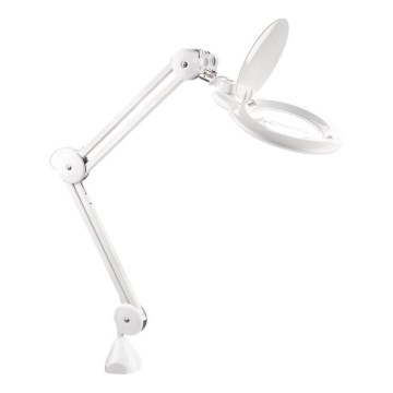 Extol - LED prigušiva stona lampa sa lupom LED/10W/230V bela