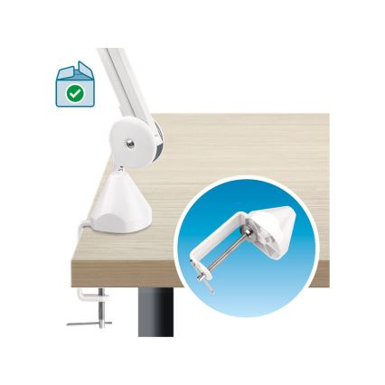Extol - LED prigušiva stona lampa sa lupom LED/10W/230V bela