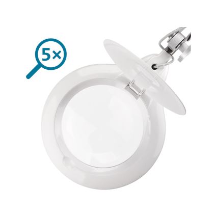 Extol - LED prigušiva stona lampa sa lupom LED/10W/230V bela
