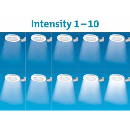 Extol - LED prigušiva stona lampa sa lupom LED/8W/5V 2900/4500/7500K bela