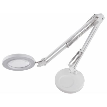 Extol - LED prigušiva stona lampa sa lupom LED/8W/5V 2900/4500/7500K bela