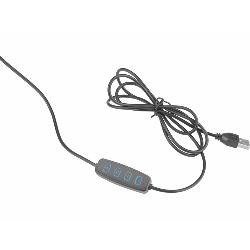 Extol - LED prigušiva stona lampa sa povećalom LED/8W/5V 2900/4500/7500K crna