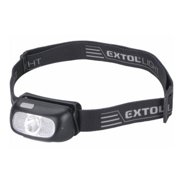 Extol - LED punjiva čelovka LED/5W/1000 mAh/3,7V IPX5 crna