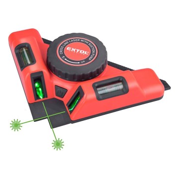 Extol Premium - Laserski ugaonik 90° sa električnim vakuumskim modulom 5V/1000 mAh