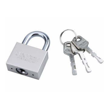 Extol Premium - Metalni viseći lokot 40 mm, srebrne boje