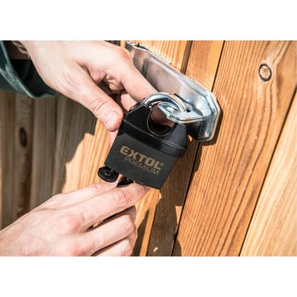 Extol Premium - Vodootporan viseći katanac 50 mm, crne boje