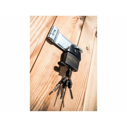 Extol Premium - Vodootporan viseći katanac 50 mm, crne boje