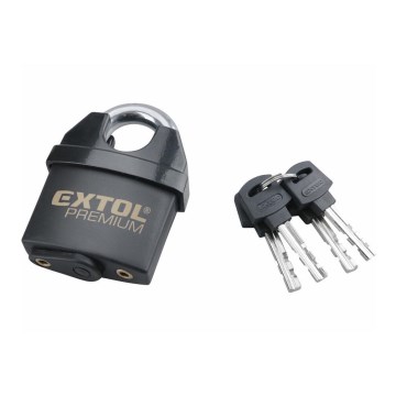 Extol Premium - vodootporan viseći lokot 60 mm, crne boje