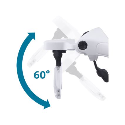 Extol - Punjive naočare sa lupom i LED osvetljenjem/300 mAh