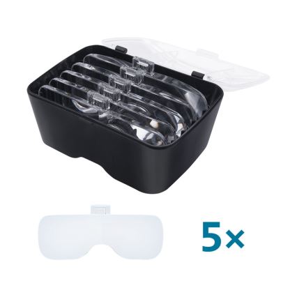 Extol - Punjive naočare sa lupom i LED osvetljenjem/300 mAh