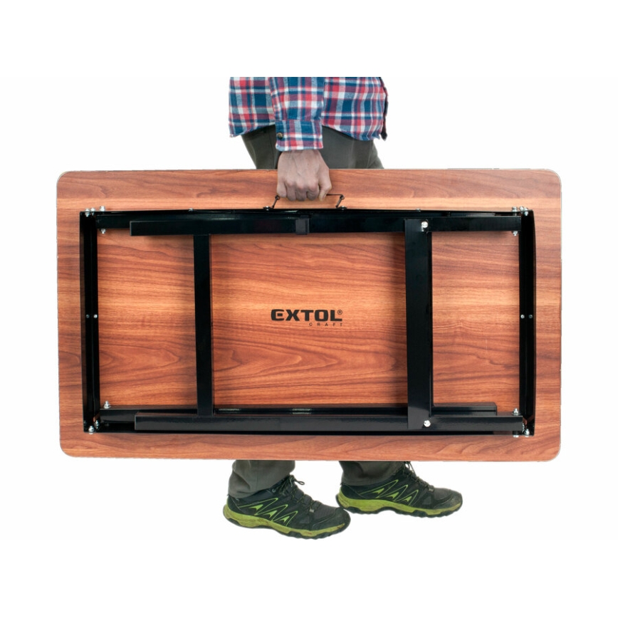 Extol - Sklopivi radni sto 100x60 cm braon/crna