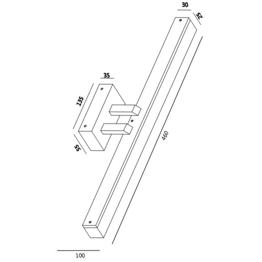 Fabas 3362-26-138 - LED osvetljenje za kupatilsko ogledalo SAURA LED/10W/230V IP44