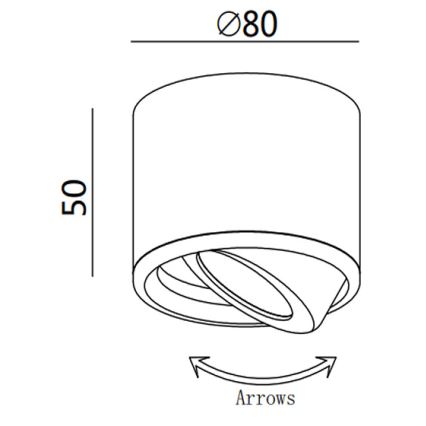 Fabas 3430/71/102 - LED spot svetiljka ANZIO LED/6W/230V