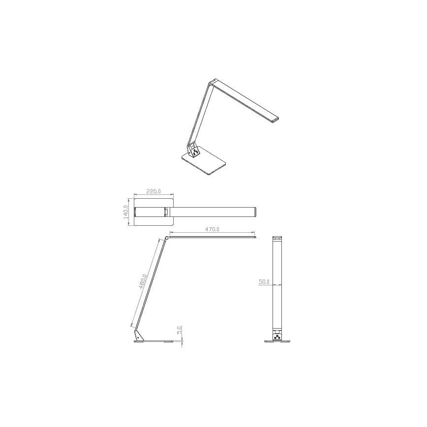 Fabas Luce 3265-30-101 - prigušiva LED stona lampa WASP LED/12W/230V 3000/4000/5000K crna