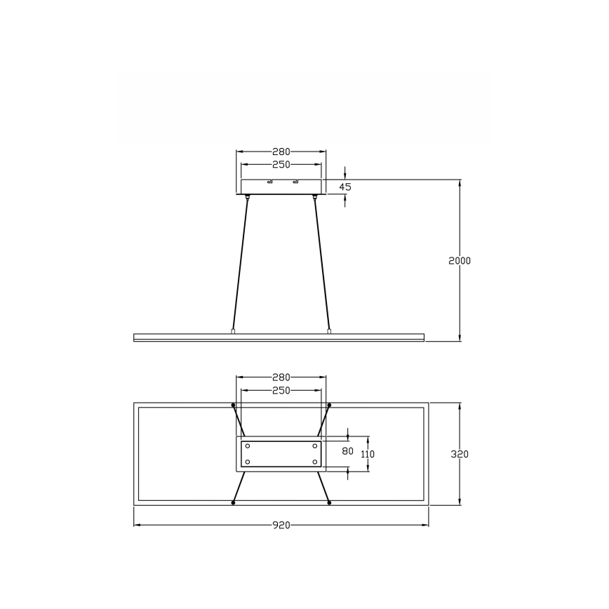 Fabas Luce 3394-43-102 - LED prigušiva luster na sajli BARD LED/52W/230V 4000K bela