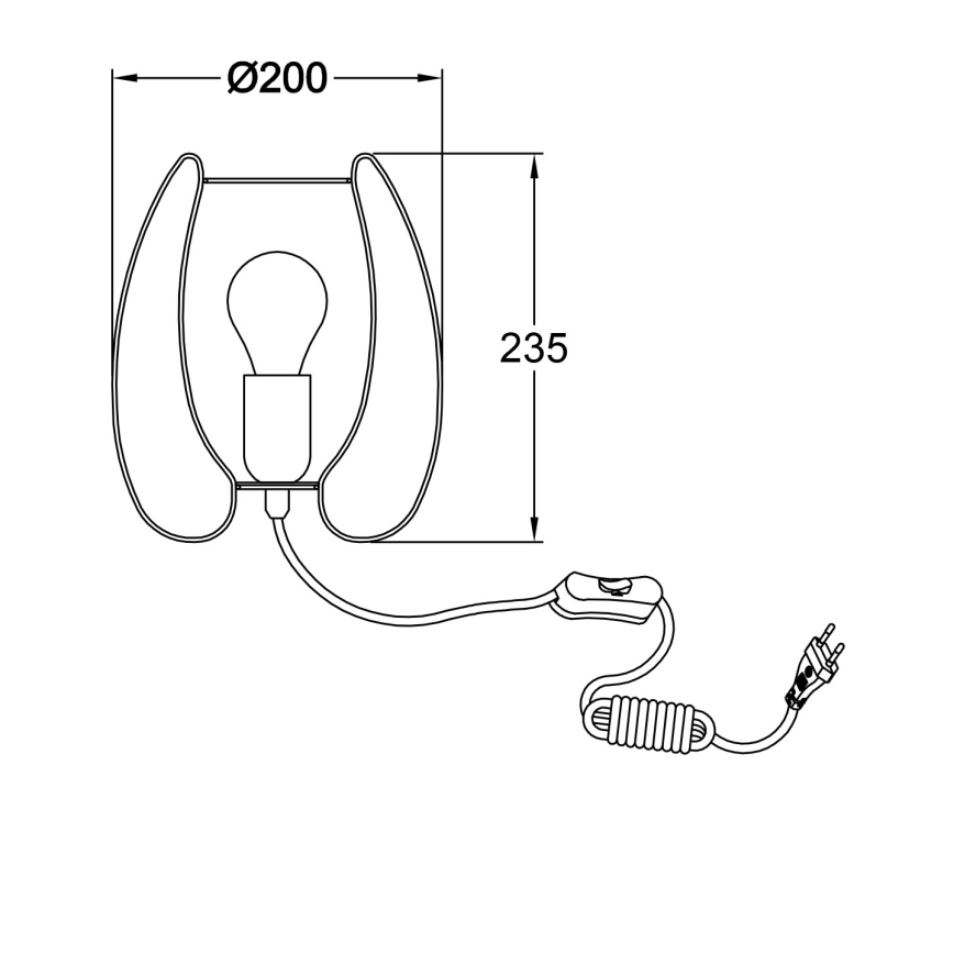 Fabas Luce 3677-34-102 - Stona lampa CAMP 1xE27/40W/230V bela