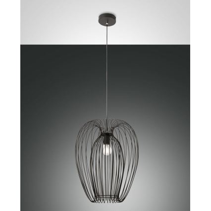 Fabas Luce 3677-45-101 - Luster na sajli CAMP 1xE27/40W/230V crna