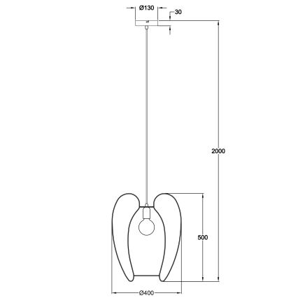Fabas Luce 3677-45-102 - Luster na sajli CAMP 1xE27/40W/230V, bela