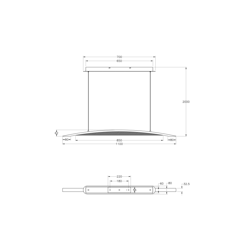 Fabas Luce 3697-40-102 - Viseći LED luster CORDOBA, prigušiva, LED/36W/230V, bela/drvo