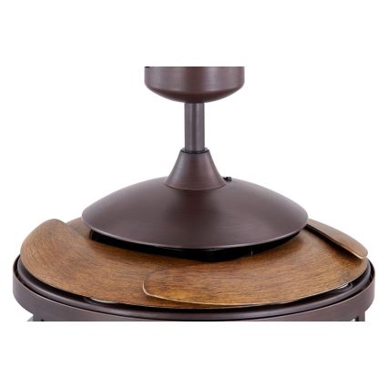 FANAWAY 212925 - LED plafonski ventilator CLASSIC 3xE27/4W/230V, braon, prečnik 121 cm + daljinski upravljač