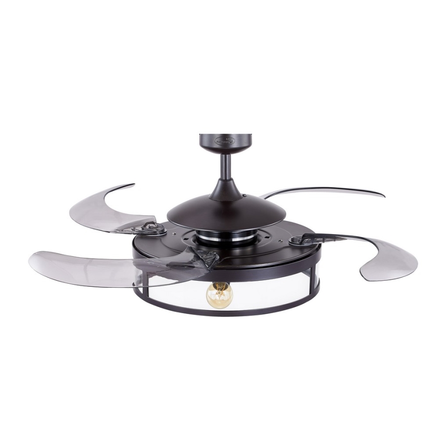 FANAWAY 212927 - LED plafonski ventilator CLASSIC 3xE27/4W/230V crni prečnik 112 cm + daljinski upravljač
