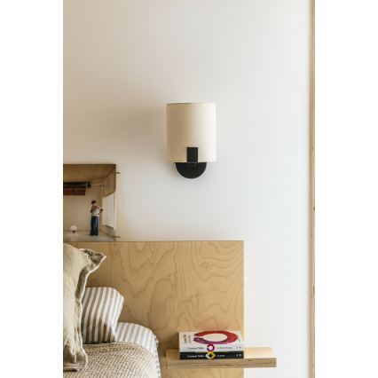 FARO 20053 - LED zidna lampa NILA 1xE27/15W/230V + LED/3W krem/crna