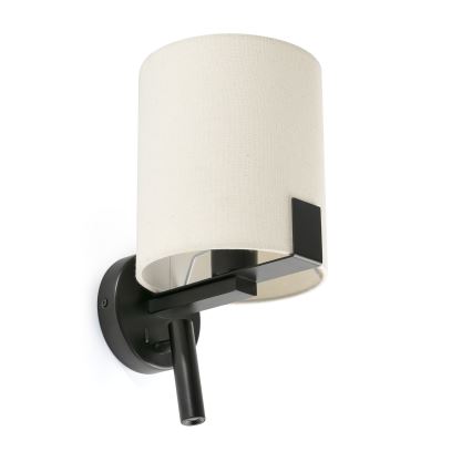 FARO 20053 - LED zidna lampa NILA 1xE27/15W/230V + LED/3W krem/crna