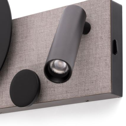 FARO 20066 - LED prigušiva zidna svetiljka KLEE LED/10W/230V + LED/3W leva