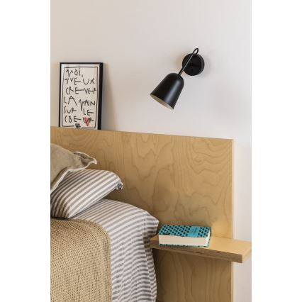 FARO 28257 - Zidna lampa STUDIO 1xE14/8W/230V crna