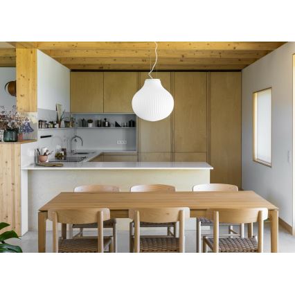 FARO 28301 - Viseći luster na sajli ISABELLE 1xE27/15W/230V, prečnik 40 cm, bela