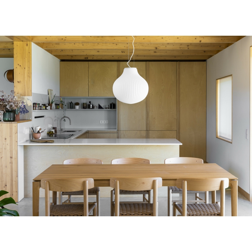 FARO 28301 - Viseći luster na sajli ISABELLE 1xE27/15W/230V, prečnik 40 cm, bela