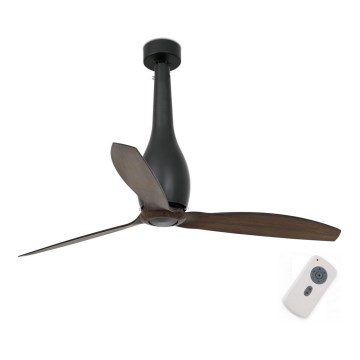 FARO 32004 - Plafonski ventilator ETERFAN crna/braon prečnik 128 cm + daljinski upravljač