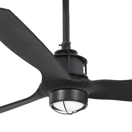 FARO 32100-10 - LED plafonski ventilator JUST FAN LED/17W/230V crna + daljinski upravljač