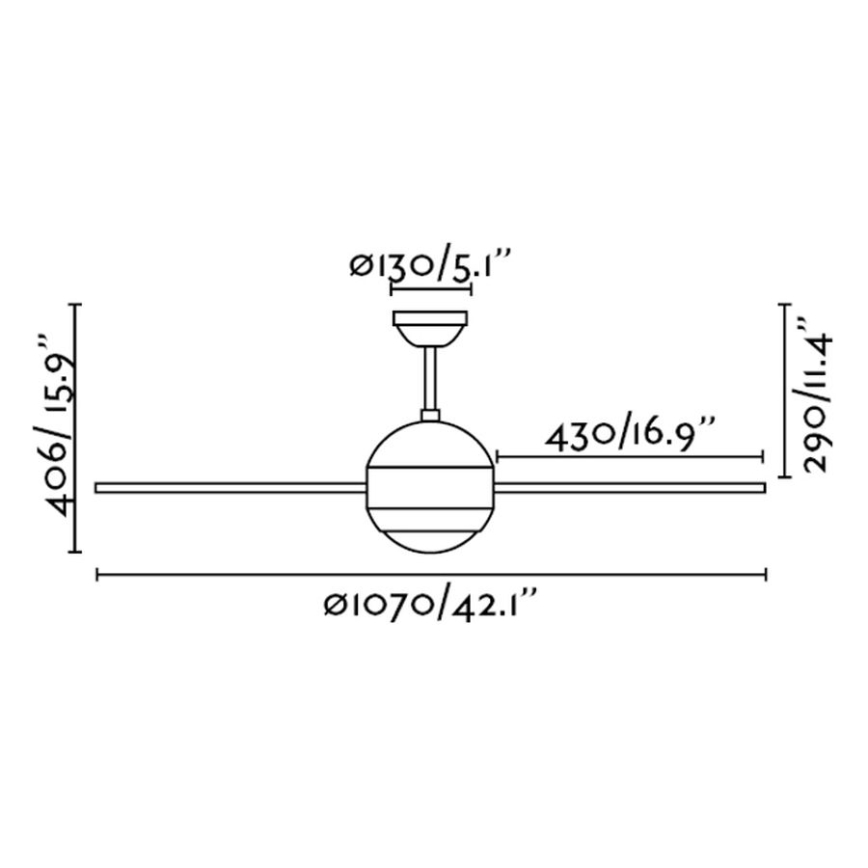FARO 33347 - Plafonski ventilator HONOLULU 1xG9/9W/230V