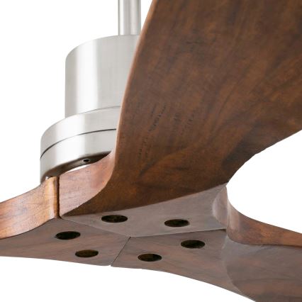 FARO 33370DC - Plafonski ventilator LANTAU braon/mat hrom, prečnik 132 cm + daljinski upravljač