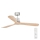 FARO 33373DC - Plafonski ventilator LANTAU drvo/mat hrom preč. 132 cm + daljinski upravljač