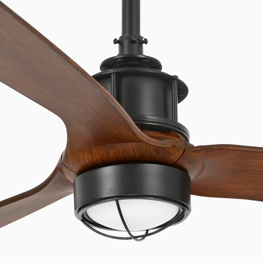FARO 33395-10 - LED plafonski ventilator JUST FAN LED/16W/230V crna/smeđa prečnik 128 cm + daljinski upravljač
