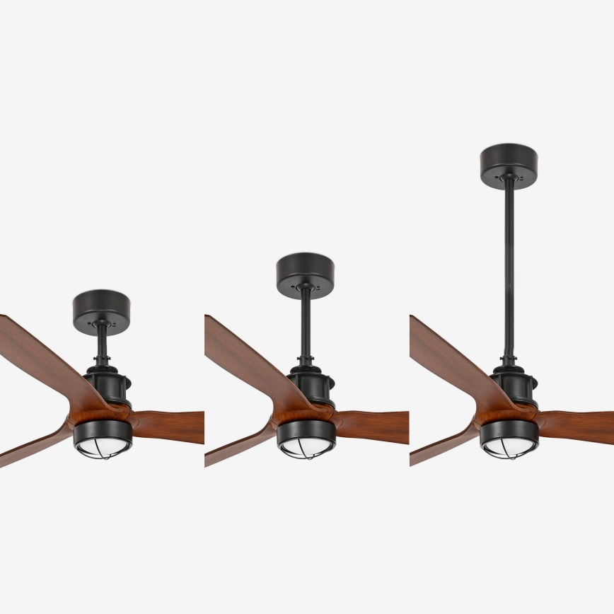 FARO 33395-10 - LED plafonski ventilator JUST FAN LED/16W/230V crna/smeđa prečnik 128 cm + daljinski upravljač