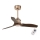 FARO 33423 - Plafonski ventilator JUST FAN, braon/bakren, prečnik 81 cm + daljinski upravljač