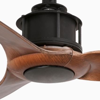 FARO 33425WT - Stropni ventilator JUST FAN S, prečnik 81 cm, braon/crna, Wi-Fi Tuya + daljinski upravljač