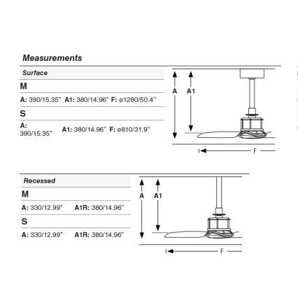 FARO 33425WT - Stropni ventilator JUST FAN S, prečnik 81 cm, braon/crna, Wi-Fi Tuya + daljinski upravljač
