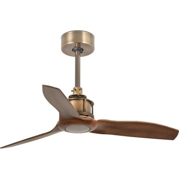FARO 33428WT - Plafonski ventilator JUST FAN S prečnika 81 cm braon/mesing Wi-Fi Tuya + daljinski upravljač