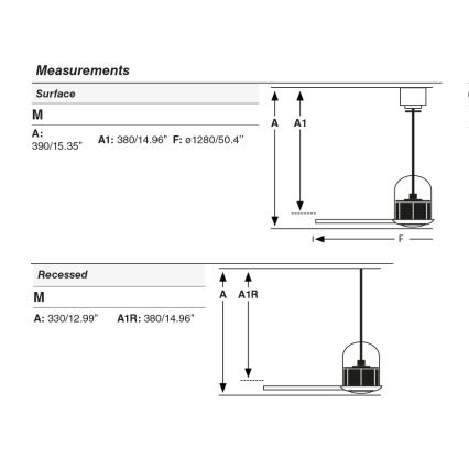 FARO 33435 - Plafonski ventilator WEAVER M, Ø 128 cm, braon/crna + daljinski upravljač