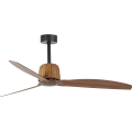 FARO 33435WT - Plafonski ventilator WEAVER M, prečnik 128 cm, braon/crna, Wi‑Fi Tuya sa daljinskim upravljačem