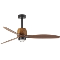 FARO 33435WT1N - LED prigušiva plafonski ventilator WEAVER M LED/16W/230V prečnik 128 cm smeđa/crna Wi-Fi Tuya + daljinski upravljač