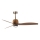 FARO 334361N - LED stropni ventilator WEAVER M, prigušiva, LED/16W/230V, pr. 128 cm, braon/mesing + daljinski upravljač