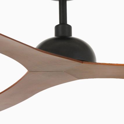 FARO 33447WT - Plafonski ventilator GOTLAND L, braon/crna, prečnik 132 cm, Wi‑Fi Tuya + daljinsko upravljanje