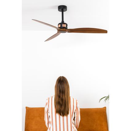 FARO 33451WT - Plafonski ventilator COPPER FAN M, prečnik 128 cm, smeđa/crna, Wi‑Fi Tuya + daljinski upravljač