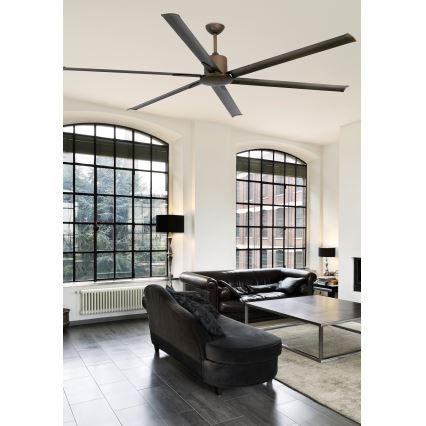 FARO 33462A - Plafonski ventilator ANDROS XL, braon, prečnik 213 cm + daljinski upravljač
